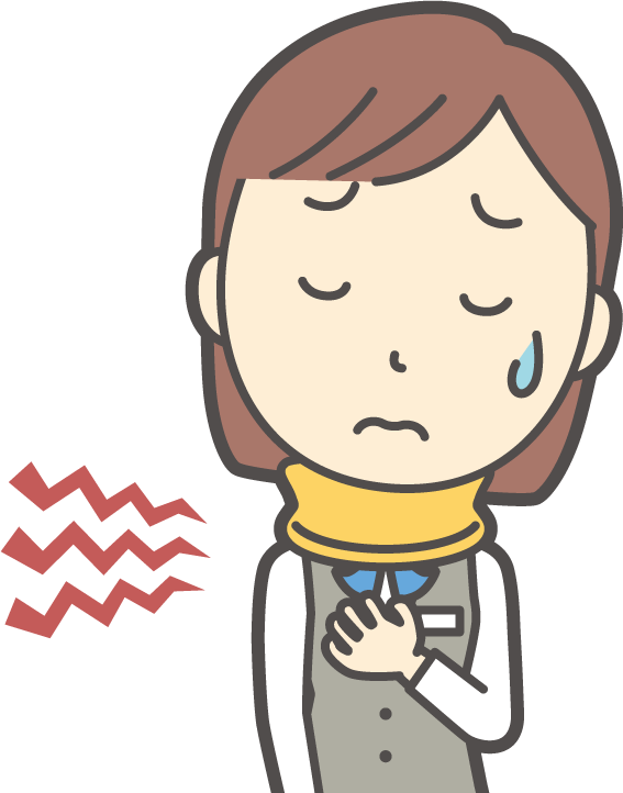 むち打ち症のイラスト